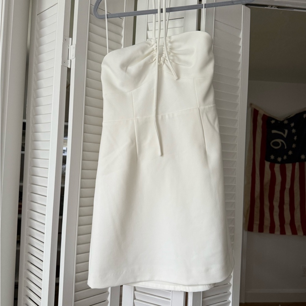 French Connection White Strapless Sheath Dress